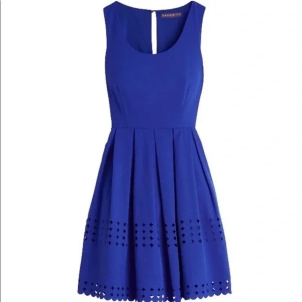 Brixton Ivy James Laser Cut Dress Size L NWT Cobalt Blue